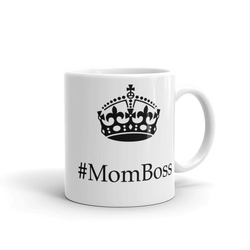 Mom Boss With Crown White Ceramic Coffee Mug
